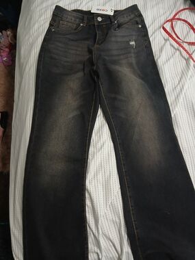 Source Unknown Women's Black Faded Flare Jeans